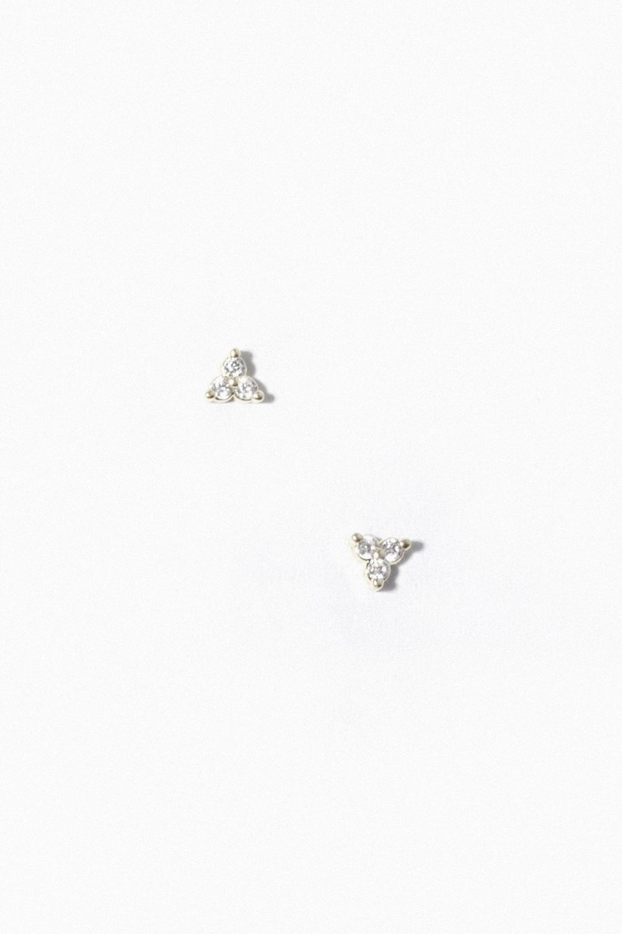 Donna Italiana Jewelry Iris CZ Stud Earrings: Gold/Silver