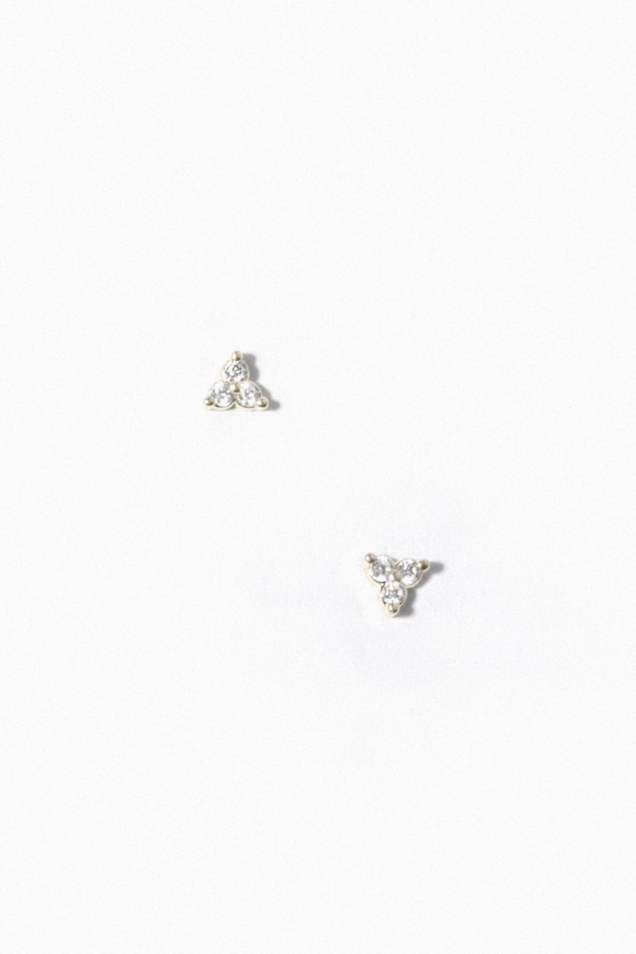 Donna Italiana Jewelry Silver / Small Iris CZ Stud Earrings .:. Silver