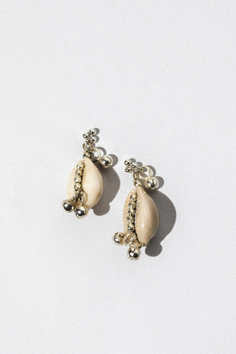 Sanjay Jewelry Silver Lakshmi Cowrie Earrings