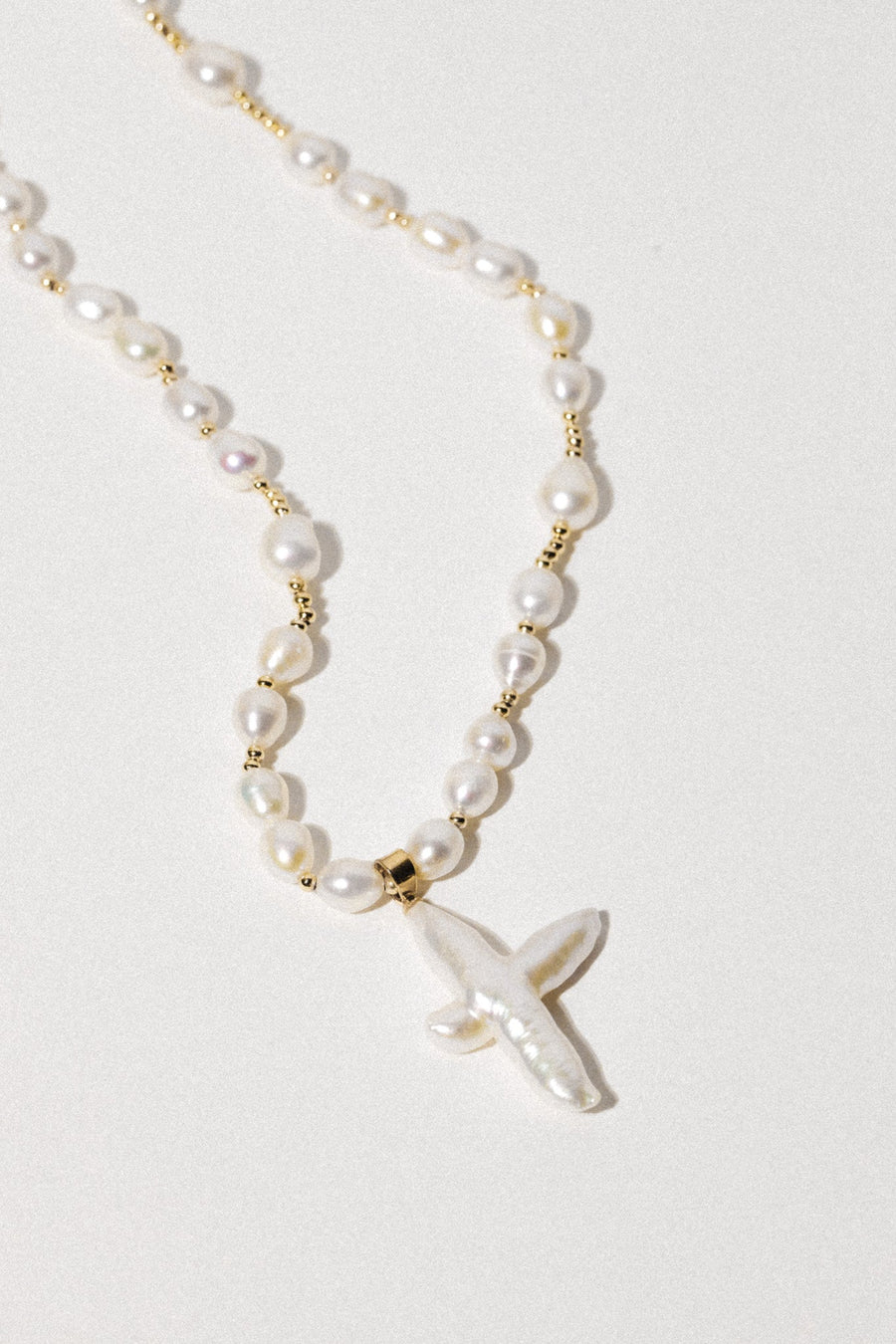 AliExpress Jewelry Gold / 16 Inches Tahiti Pearl Cross Necklace