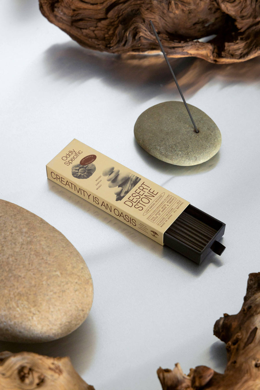 Oddly Specific Low Smoke Incense, Made in Japan, Natural | Desert Stone